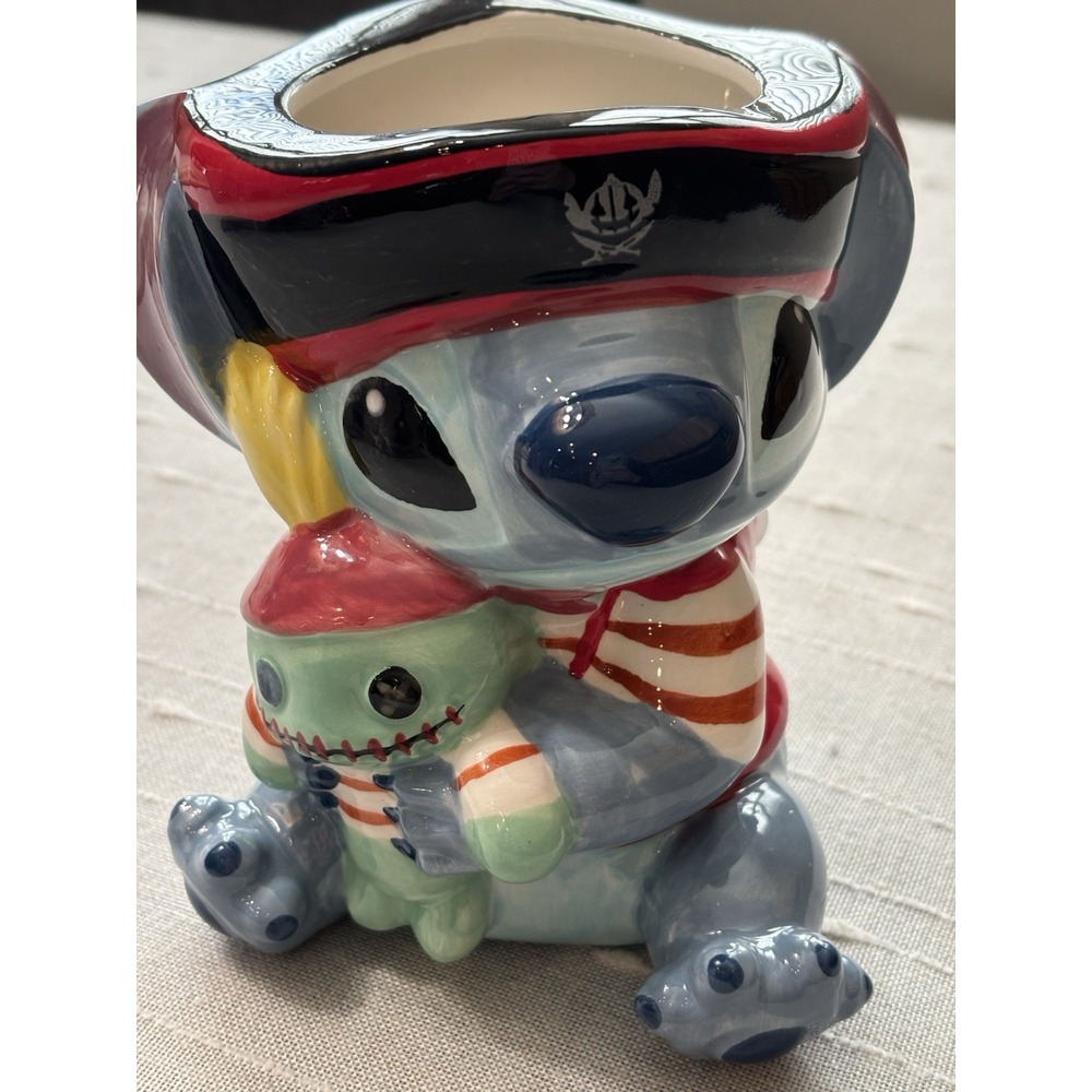 NEW!! Disney Lilo and Stitch Halloween Pirate Costume Mug Hand Painted Ceramic